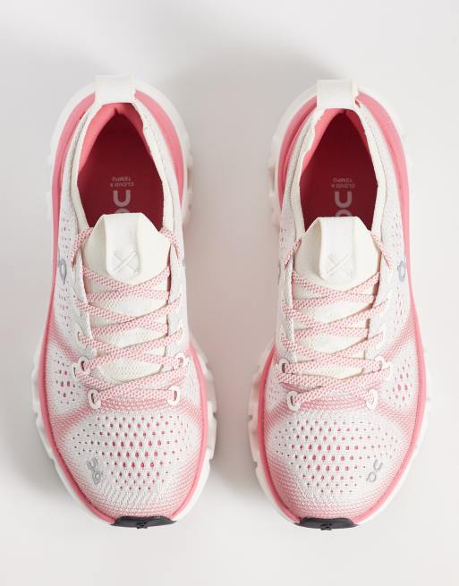 ON Cloud X Tempo - zapatillas de entrenamiento blancas y rosas, 2 de 5