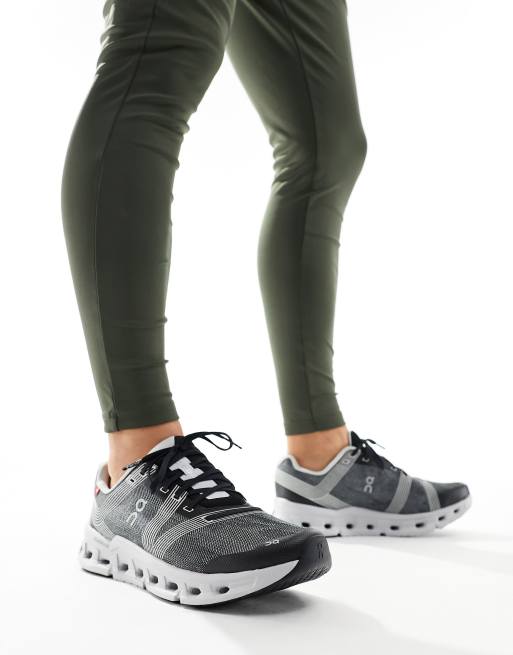 ON Cloudgo running trainers in black glacier | ASOS display picture 3
