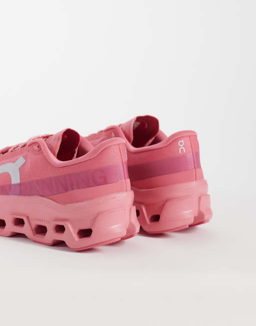 ON Cloudmonster 1 löparskor i starkt rosa, 2 av 5