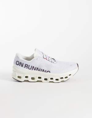 ON Cloudmonster 1 running trainers in lilac and white