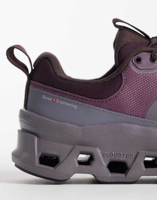 ON Cloudmonster 1 sneakers da corsa impermeabili marroni e viola scuro, 3 di 5