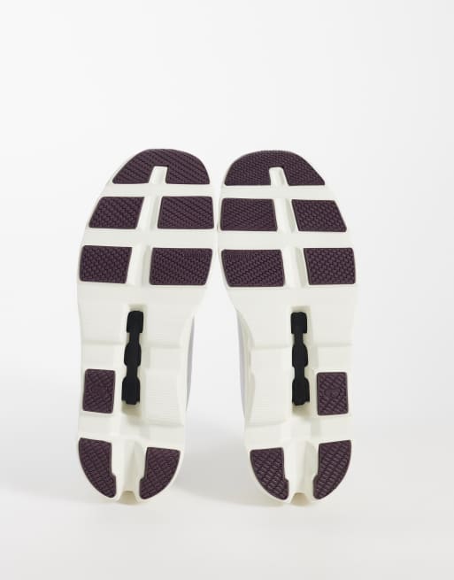ON Cloudmonster 1 sneakers da corsa lilla e bianche, 5 di 5