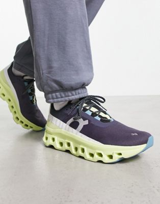 ON Cloudmonster trainers in purple and green - ASOS Price Checker