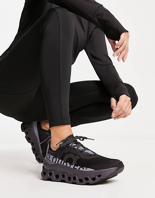 ON Cloudmonster Lumos reflective trainers in black | ASOS