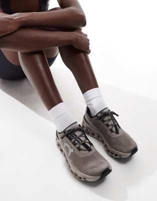 asos ON Cloudmonster running trainers in dark grey and light grey