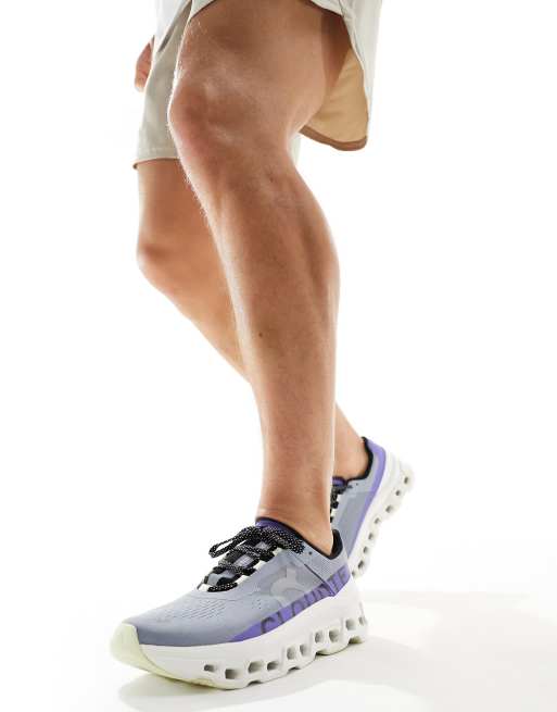 ON Cloudmonster running trainers in mist blueberry | ASOS display picture 1