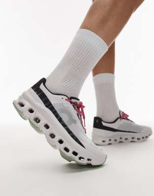 Size 12.5 On Running ON Cloudmonster running trainers in white and black trainers