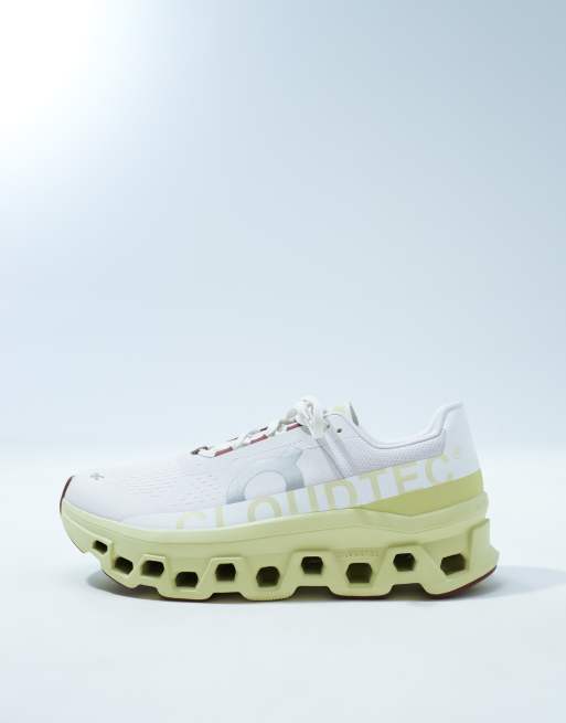 ON - Cloudmonster - Sneakers da corsa color acacia e bianco ghiaccio, 2 di 5