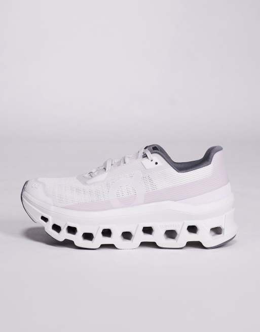 ON - Cloudmonster Void - Grå løbesneakers med lyserøde detaljer, 2 af 5
