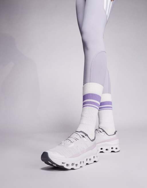 ON - Cloudmonster Void - Grå løbesneakers med lyserøde detaljer, 3 af 5