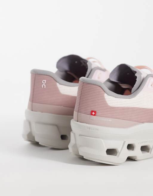 ON Cloudmonster Void löparskor i rosa och sten, 2 av 5