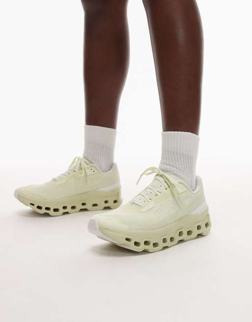 ON Cloudmonster Void running trainers in green, 5 of 5