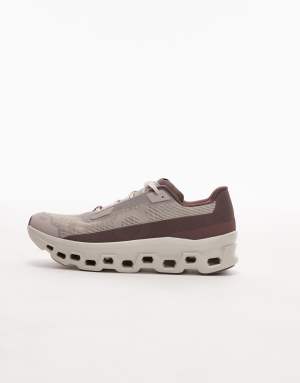 ON Cloudmonster Void running trainers in maroon
