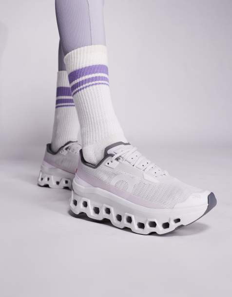 ON - Cloudmonster Void - Sneakers da corsa grigie e rosa - view 1