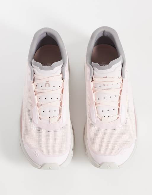 ON Cloudmonster Void sneakers da corsa rosa e pietra, 3 di 5