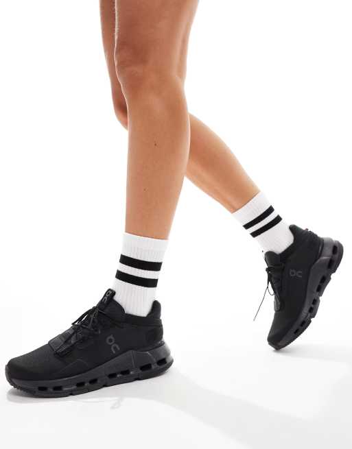 ON Cloudnova all day trainers in all black ASOS