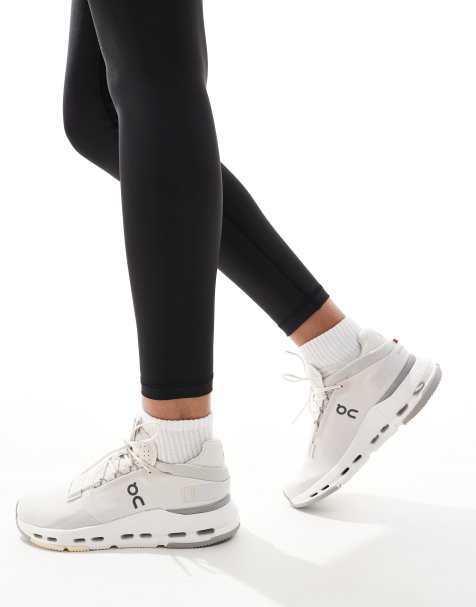 ON Cloudnova 2 all day trainers in stone and light grey - view 1