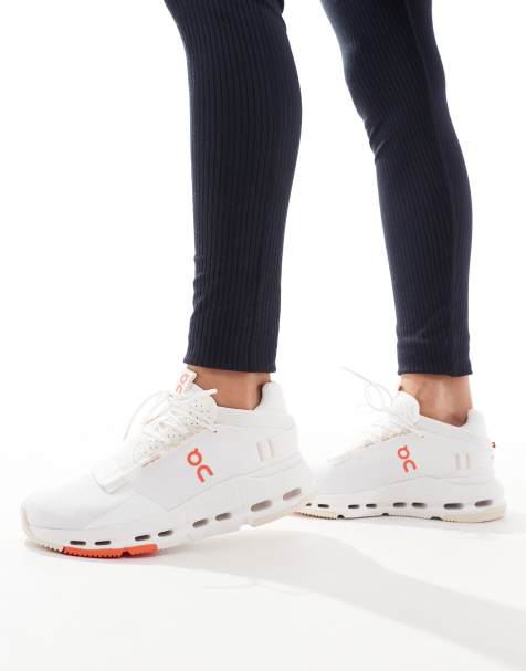 ON Cloudnova 2 all day trainers in white and red - view 1