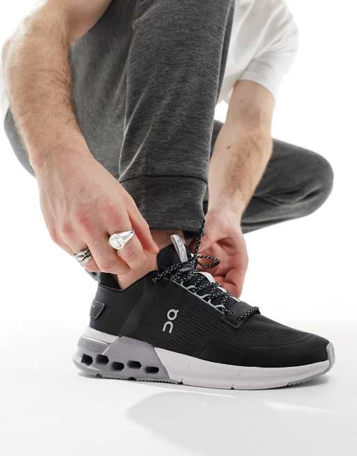 ON Cloudnova Flux all day trainers in black mineral ASOS
