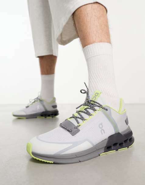ON Cloudnova Flux all day trainers in glacier and zest - view 1