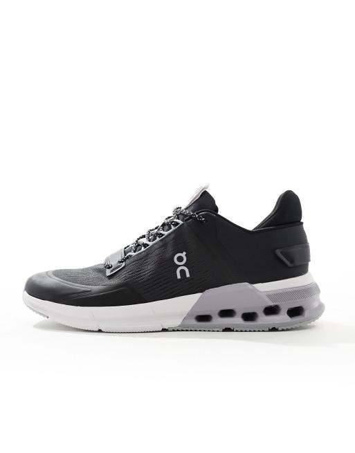 ON Cloudnova Flux trainers in black mineral ASOS