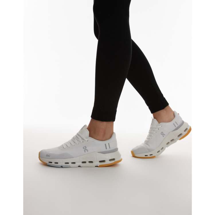 ON Cloudnova Form 2 all day trainers in all white ASOS