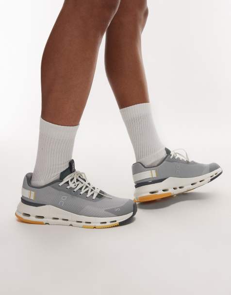 ON Cloudnova Form 2 all day trainers in grey and orange   - view 1