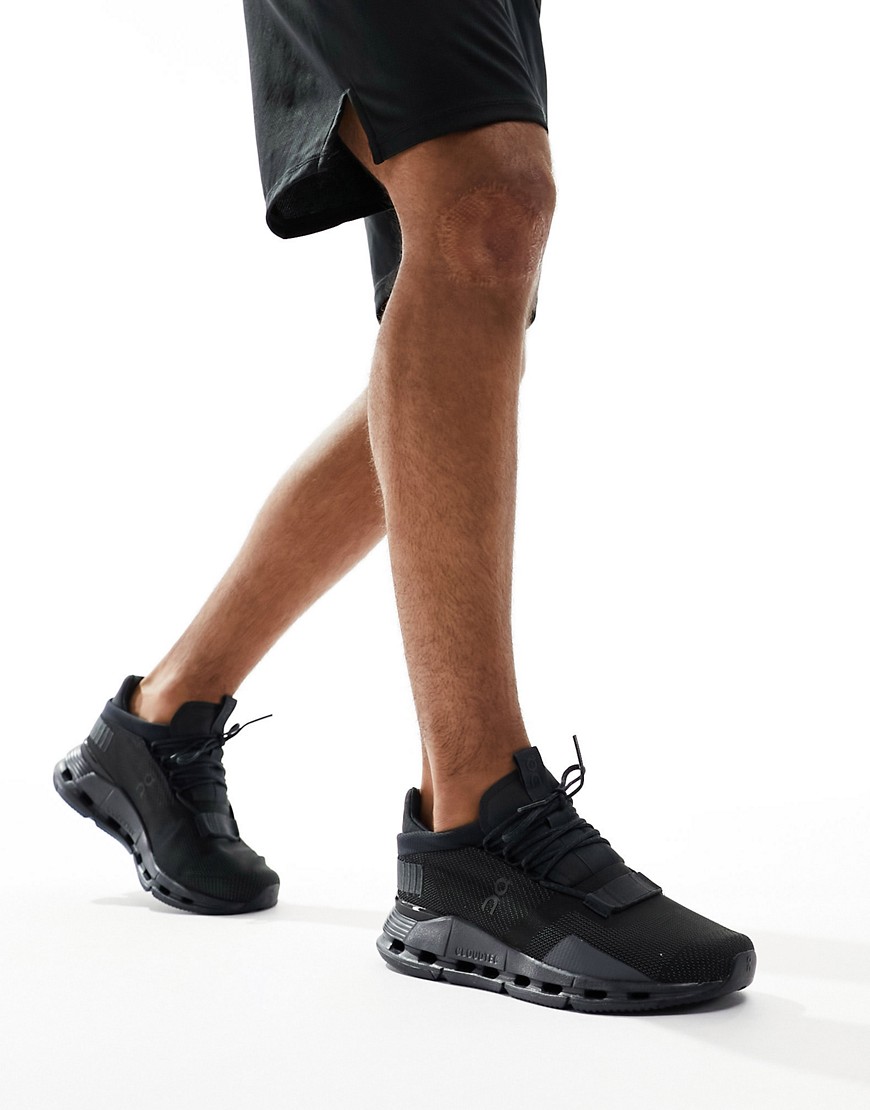 ON Cloudnova trainers in black eclipse