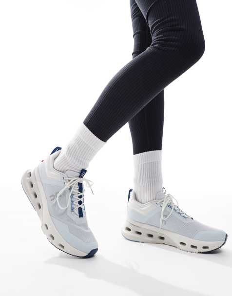 ON Cloudnova X training trainers in blue - view 1