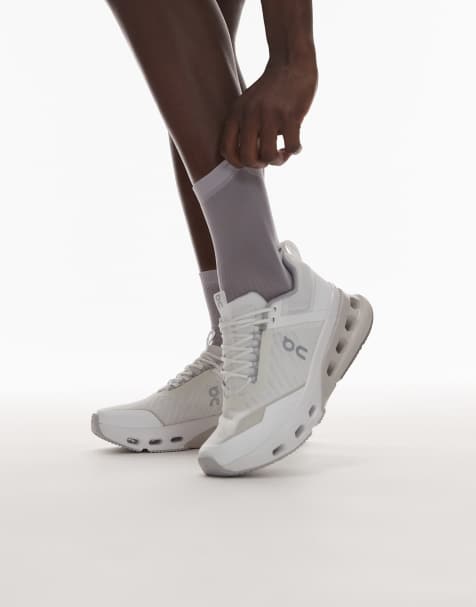 ON Cloudnova X training trainers in white - view 1