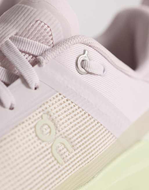 ON Cloudpulse Next training trainers in pink and yellow  , 4 of 5