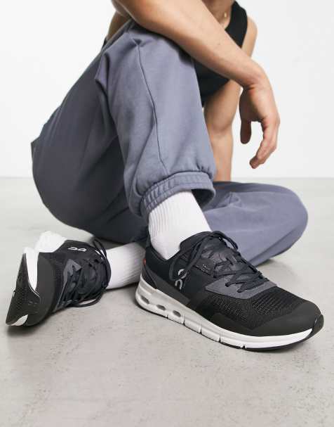 ON Cloudrift trainers in black and white - view 1
