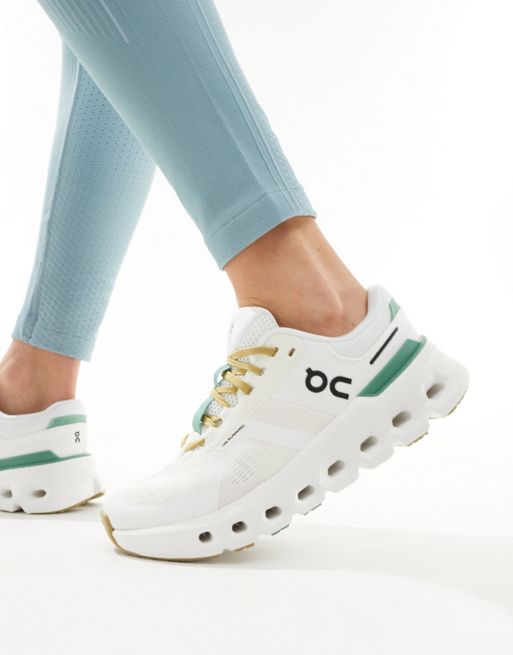 ON – Cloudrunner 2 – Lauf-Sneaker in Weiß und Grün