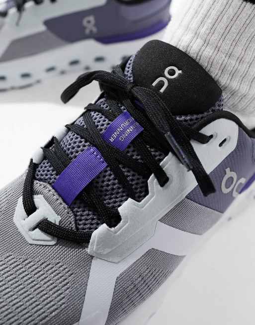 ON Cloudrunner 2 running trainers in blue and white, 4 of 5