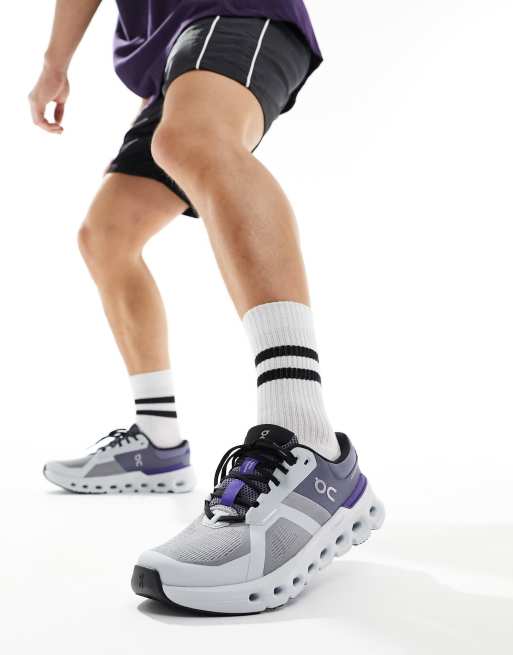 ON Cloudrunner 2 running trainers in blue and white, 5 of 5