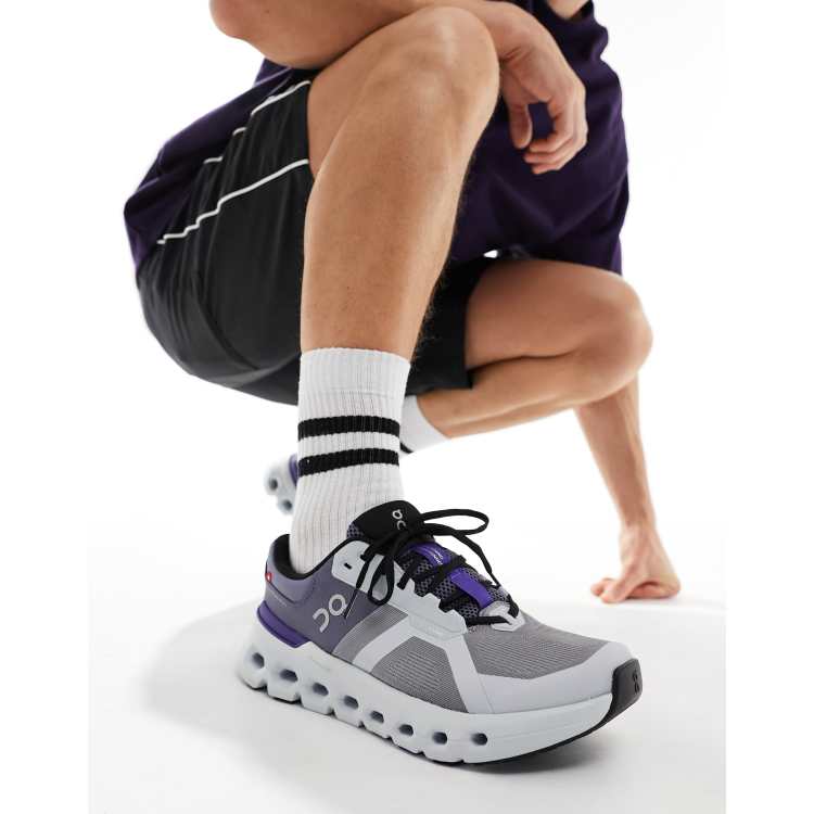 ON Cloudrunner 2 running trainers in fossil indigo | ASOS display picture 3