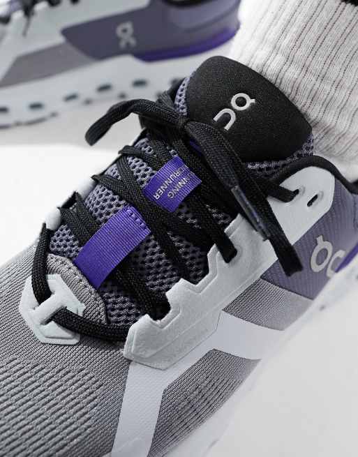 ON Cloudrunner running trainers in fossil indigo ASOS