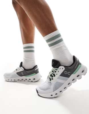 ON Cloudrunner 2 running trainers in grey and sage