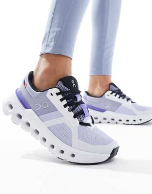 On Running ON Cloudrunner 2 running trainers in white and purple