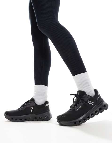 Asos womens black trainers online