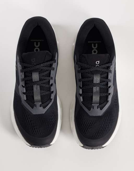 ON Cloudrunner 3 running trainers in black and white, 3 of 5
