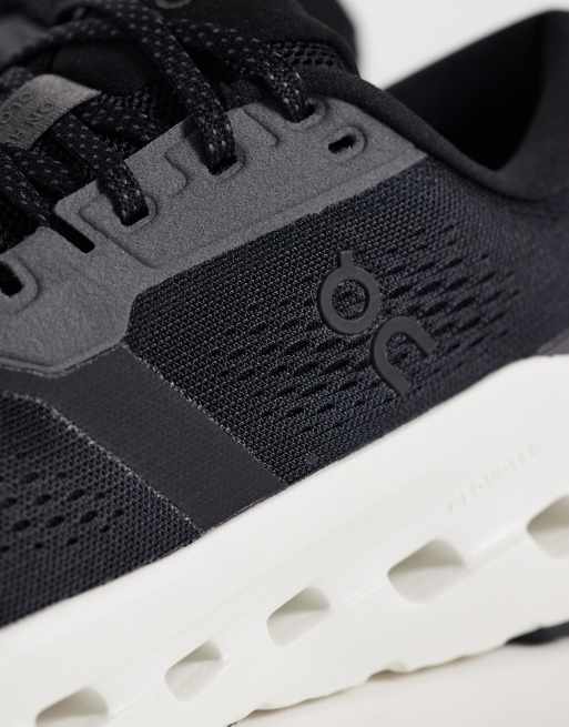 ON Cloudrunner 3 running trainers in black and white, 4 of 5