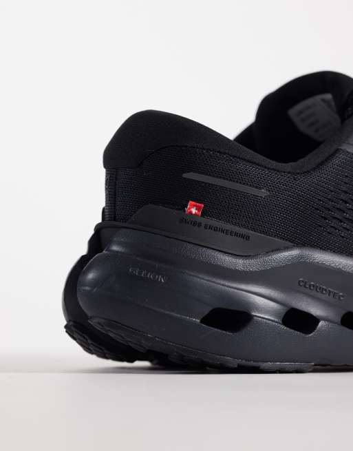 ON Cloudrunner 3 running trainers in triple black, 2 of 5