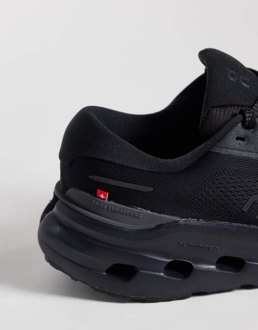 ON Cloudrunner 3 waterproof running trainers in black, 2 of 5