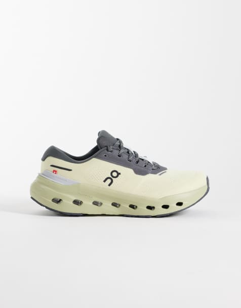 ON Cloudrunner 3 waterproof running trainers in stone and grey - view 1