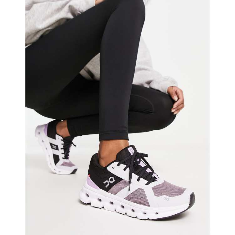 ON Cloudrunner trainers in grey and white ASOS