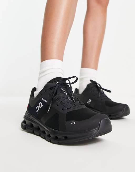 Black waterproof trainers womens online