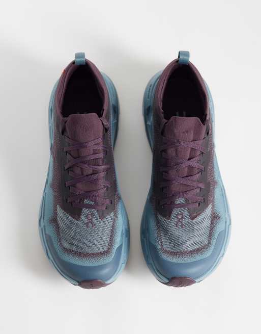 ON Cloudsoma Outdoor trainers in blue and purple, 3 of 5