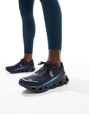 ON Cloudspark running trainers in black and navy