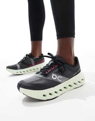 ON Cloudsurfer Next running trainers in black and lime green